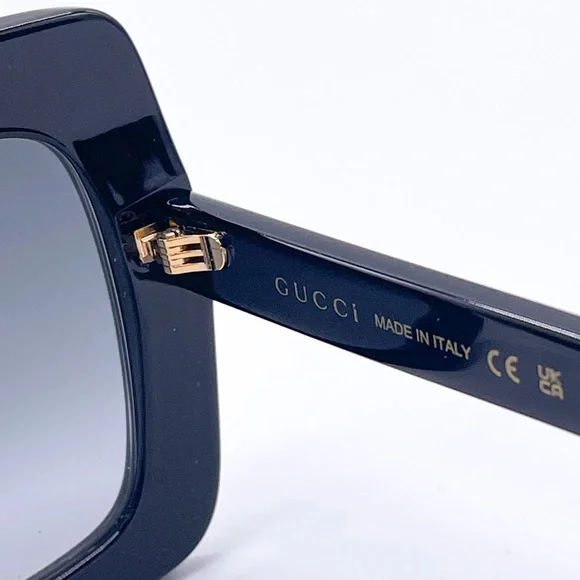 NEW GUCCI GG0328S 001 SQUARE WOMEN SUNGLASSES GUCCI NEW COLLECTION EYEWEAR - Picture 8 of 12
